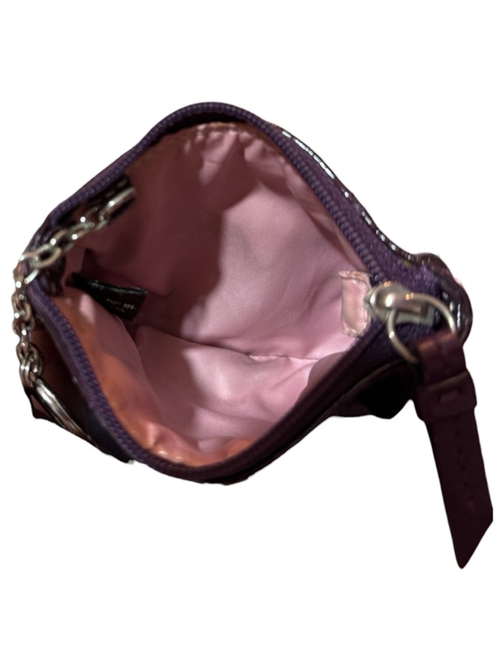 Vintage Coach Eggplant/Deep Purple Patent Leather Mini Coin Purse/Keychain - Picture 8 of 8